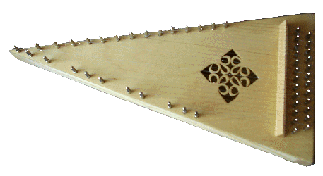 Psalter mit Stimmwirbeln und Saiten